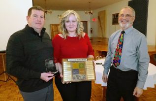 Joey and Jenelle Rosenblath of Rosie’s General Store won the Addington Highlands Business Leader Award presented by Tony Fritsch.
